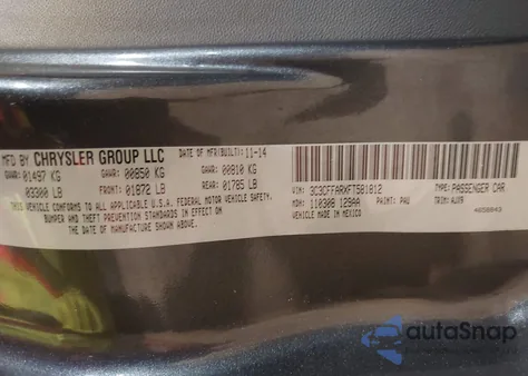 2015 Fiat 500 Pop z USA, uszkodzony, nr VIN 3C3CFFARXFT581812